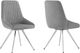 Armen Living Skye 2-Piece Gray Swivel Dining Chair Set-3