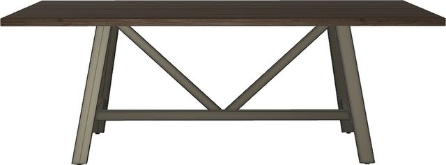 Amisco Customizable Octavia Solid Ash Rectangular Dining Table Top with Metal Base-3