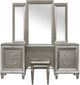 Mazin Furniture Tamsin Silver Gray Metallic Vanity Set-0