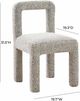 TOV Furniture Hazel Gray Boucle Dining Chair-2