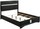 Coaster® Miranda Black Upholstered California King Panel Bed -1