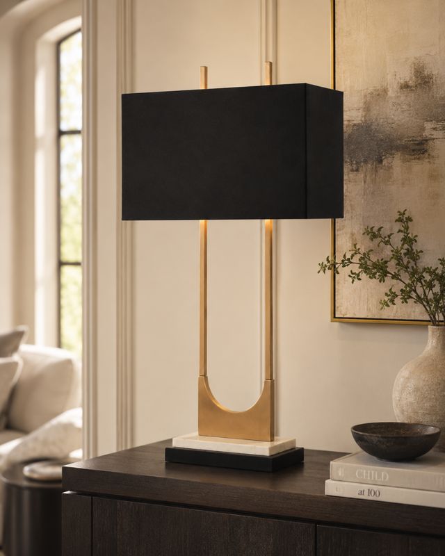 Signature Design by Ashley® Malana Black/Brass Table Lamp-3