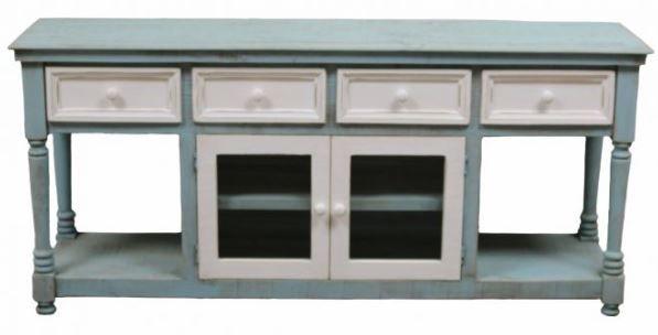 Million Dollar Rustic Tiffany Blue Lakewood Console-0
