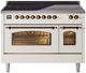 Ilve® Nostalgie II Series 48" Antique White Pro Style Induction Range-0