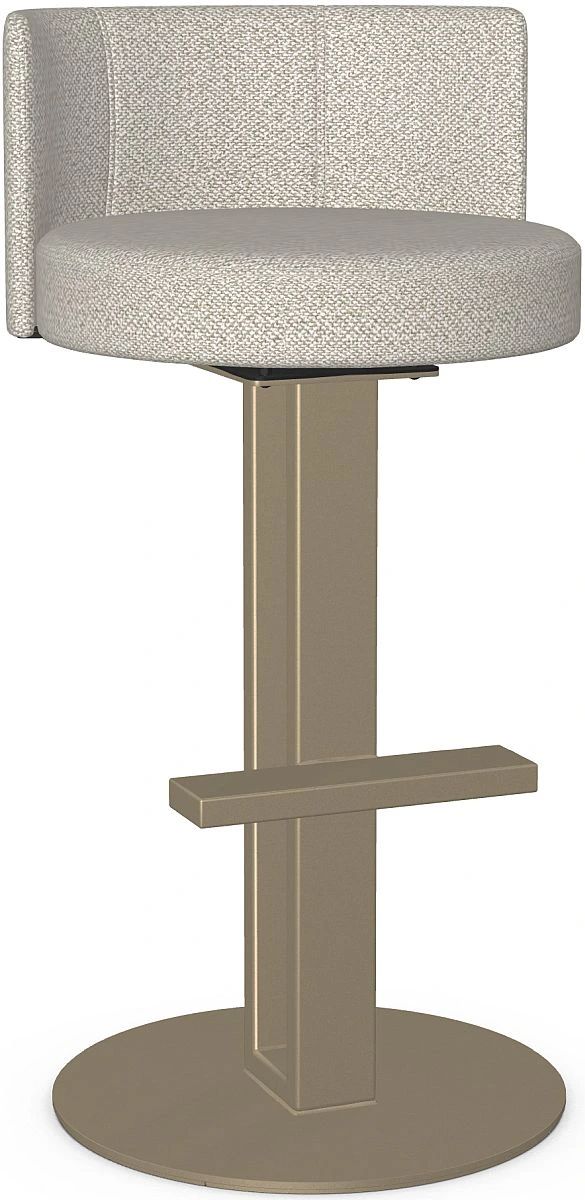 Amisco Customizable Ingrid Upholstered Seat and Backrest Swivel Bar Stool with Memory Return-0