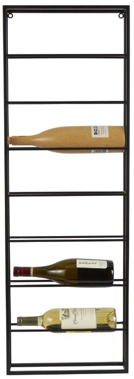 Deco Marche Black Bottle Wall Wine Rack-0