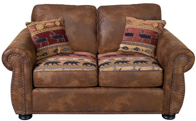 Porter International Designs Hunter Brown Loveseat-1