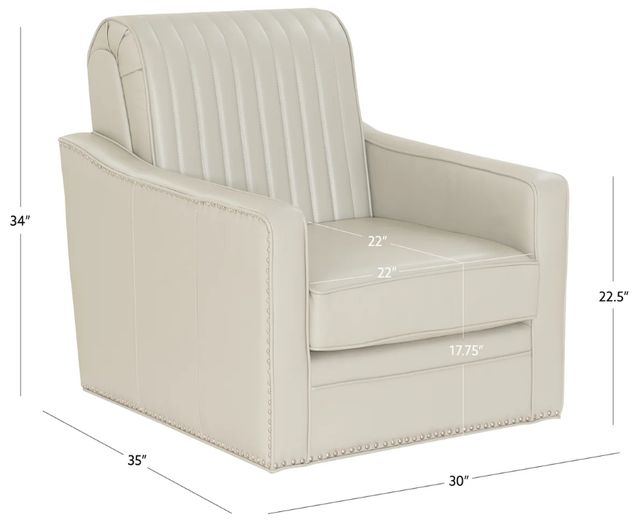 Powell® Carter Cream Swivel Accent Chair-1