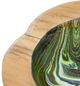 A & B Home Brown/Green Teak Nat Bowl-4