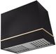 AGA Loge 36" Matte Black Wall Mounted Range Hood with Polished Brass Trim-0