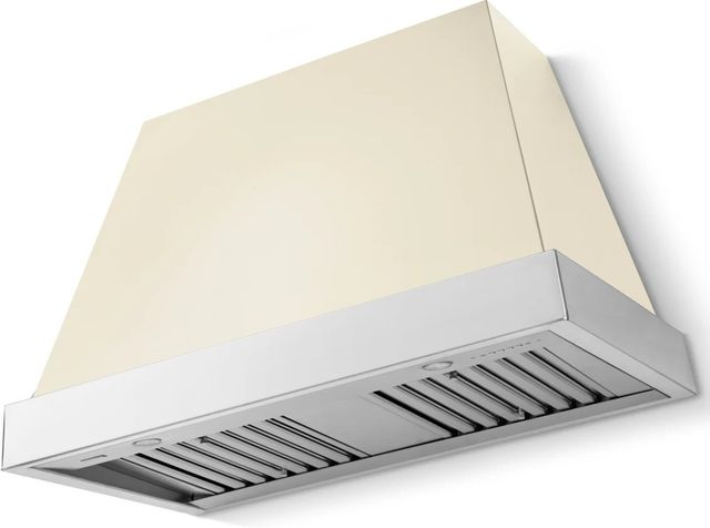 La Cornue Euclid 44" Morning Dew Wall Mounted Range Hood with Polished Chrome Trim-0