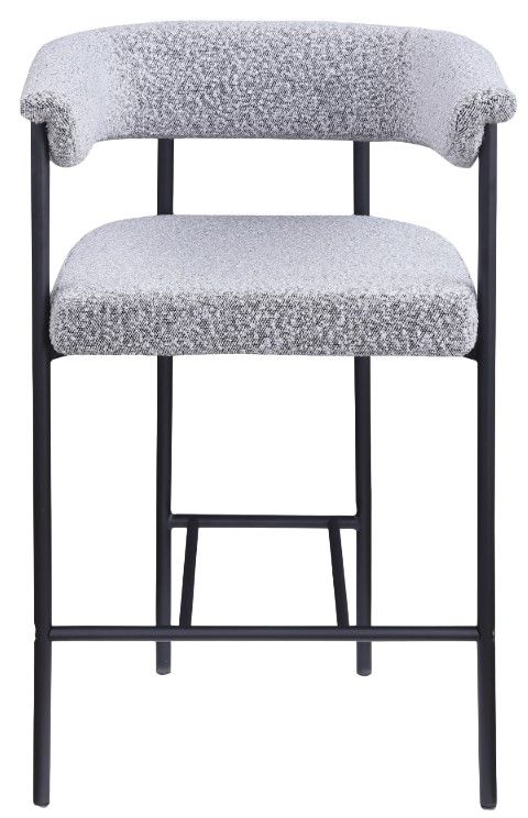 Meridian Furniture Malin Gray/Matte Black Counter Stool-1