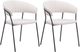 Zuo® Modern Josephine 2-Piece Black/Cream Dining Arm Chair Set-0