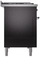 Ilve® Nostalgie II Series 48" Glossy Black Pro Style Dual Fuel Range-1