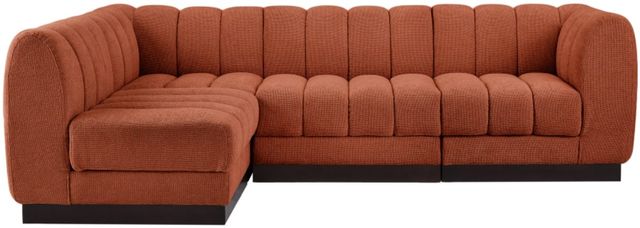 Meridian Furniture Quinn 4-Piece Cognac Left-Arm Facing Sectional-2