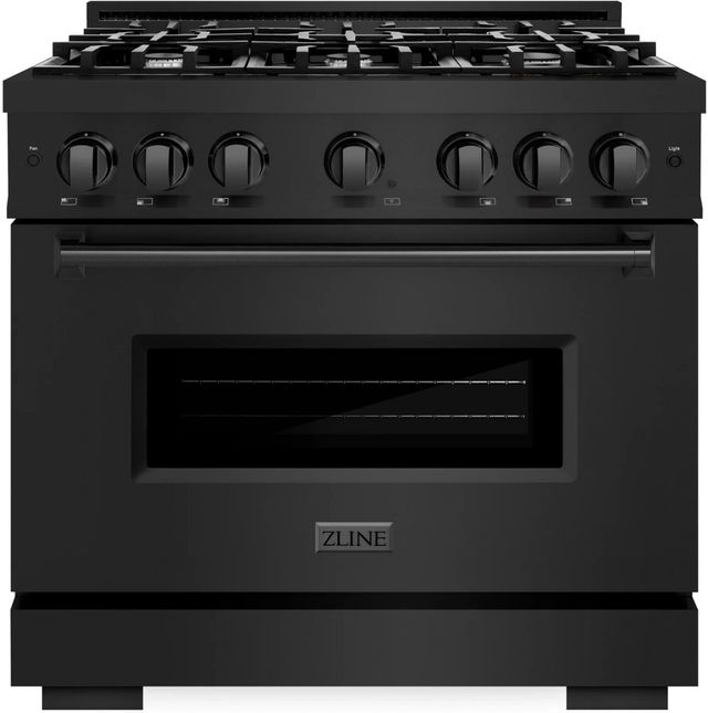 ZLINE Classic 36" Black Stainless Steel Pro Style Dual Fuel Range-0
