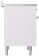 Ilve® Nostalgie II Series 36" White Pro Style Induction Range-4