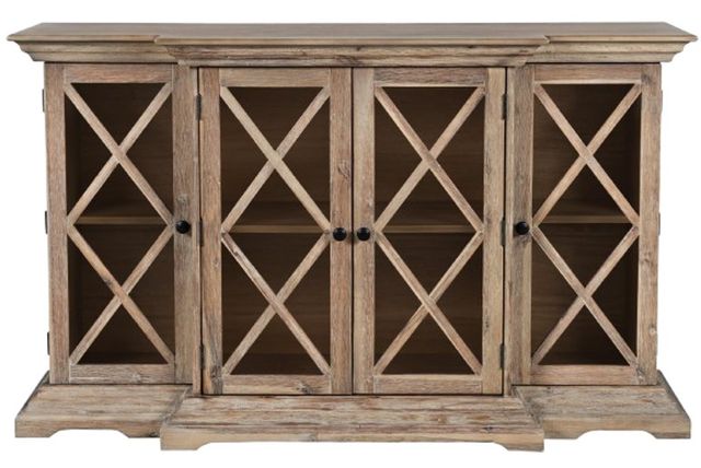 Jofran Inc. Carrington Bisque Small Breakfront Cabinet-2