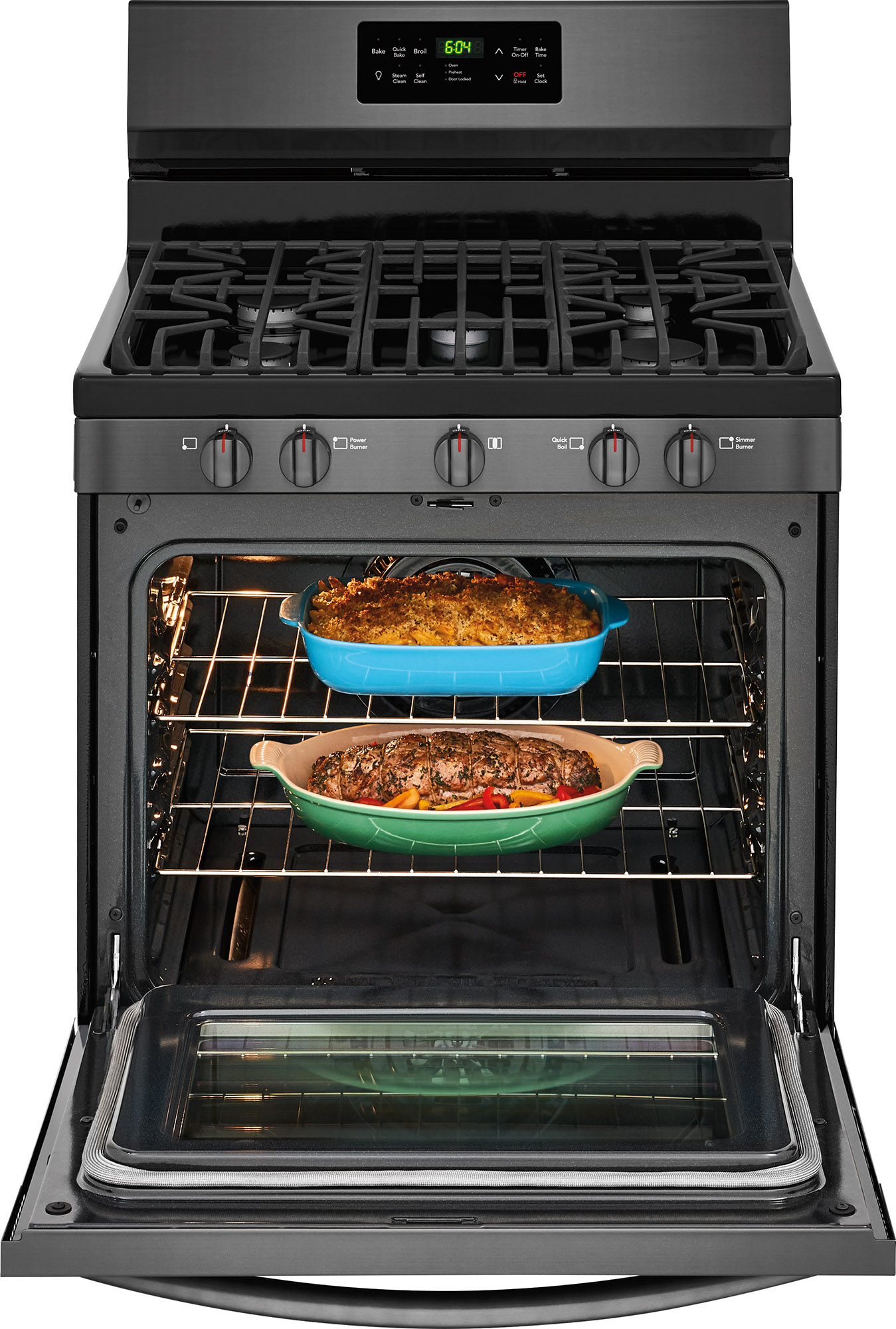 Frigidaire black stainless gas stove cheap