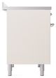 Ilve® Nostalgie II Noblesse 40'' Antique White Pro Style Induction Range with Chrome Trim-1