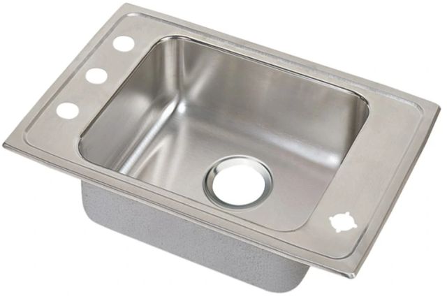 Elkay Lustertone® Classic Lustrous Satin Stainless Steel 31'' x 20'' x 6'' Single Bowl Drop-In Classroom ADA Sink with Quick-clip-0