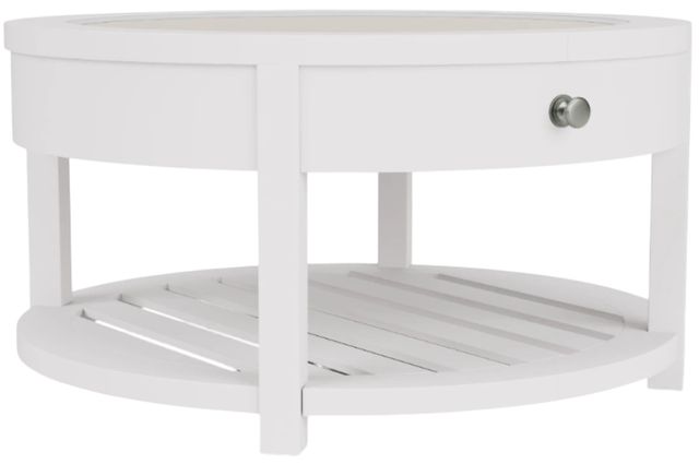 Riverside Furniture Rosalie White Caps Round Cocktail Table-0