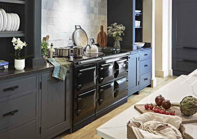 AGA™ eR7 Classic Cast Iron 60" Black Pro Style Electric Range-1