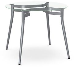Amisco Customizable Alys 30" Glass Top Round Table with a 36" Diameter Top