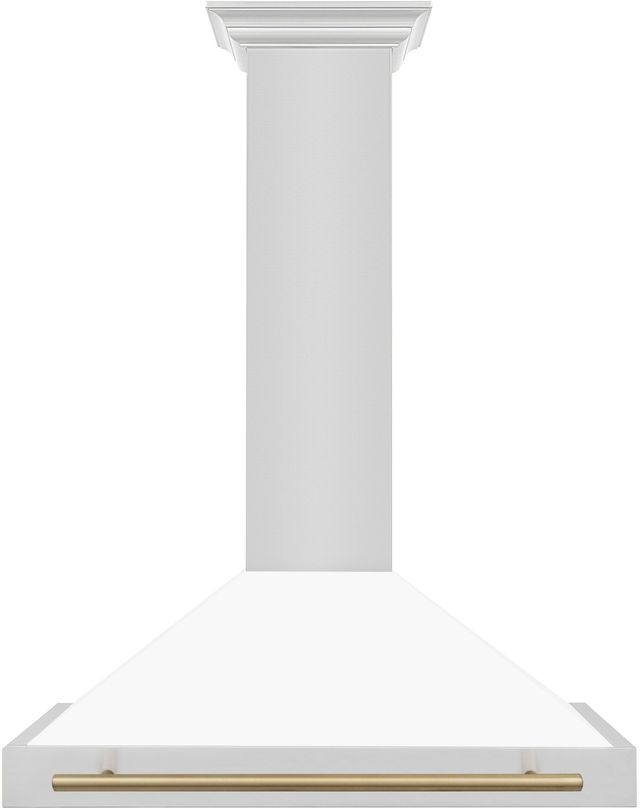 ZLINE Autograph Edition 36" White Matte Wall Mounted Range Hood -0