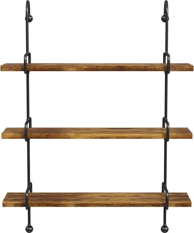 Powell® Wilder Black/Natural Wall Shelves-2