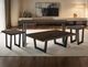 International Furniture Direct Raramuri Stained Dark End Table with Black Base-1