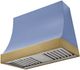AGA Marquee 36" Carnaby Blue Wall Mounted Range Hood with Antique Brass Trim-0