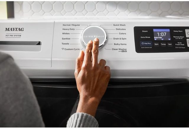 Maytag® White Front Load Washer & Gas Dryer Laundry Pair-4