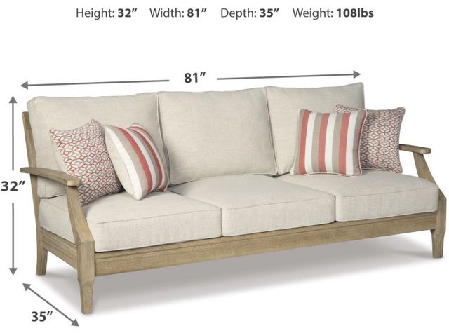 Signature Design by Ashley® Clare View Beige Sofa with Cushion-3