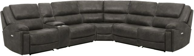 Signature Design by Ashley® Wyerville 6-Piece Gray Power Reclining Sectional-0