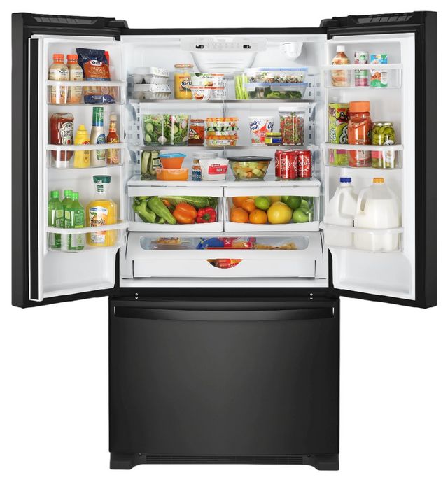Whirlpool® 33 in. 22.1 Cu. Ft. Black Freestanding French Door Refrigerator-3