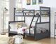 IFDC Gray Youth Single/Double Bunk Storage Bed-2