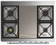 Ilve® Majestic III 36" Glossy Black Pro Style Dual Fuel Natural Gas Range with Triple Glass Door and Chrome Trim-2