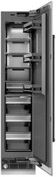 ZLINE Autograph Edition 18 in. 8.6 Cu. Ft. Right Hinge Column Freezer in Stainless Steel with Graphite Gray Interior and Matte Black Accents-1