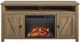 Ameriwood Home Farmington Natural 60'' Electric Fireplace Media Console-0
