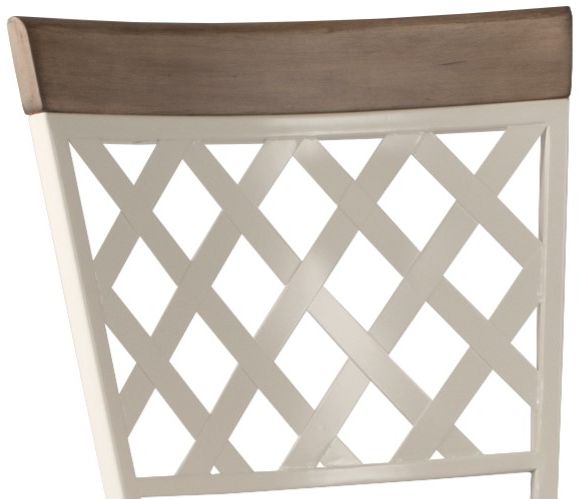 HH2 Home Greenfield Beige/White Swivel Counter Stool-1
