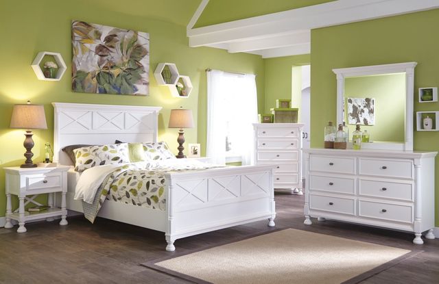Signature Design by Ashley® Kaslyn 2-Piece White Full Panel Bed Set-3
