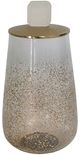 A & B Home Gold/White Lidded Jar -0