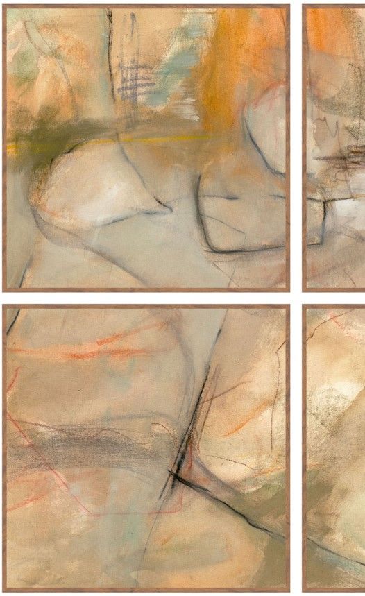 Classic Home Ochre I 4-Piece Painting by Buddy Whitlock Set-1