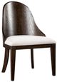 Furniture of America® Morden 2-Piece Dark Walnut/Off-White Side Chair-0