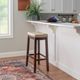 Linon Claridge Beige/Dark Brown Bar Stool-1