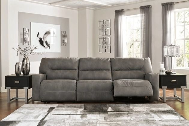 Signature Design By Ashley® Next-Gen DuraPella 3-Piece Slate Power Reclining Sectional-1
