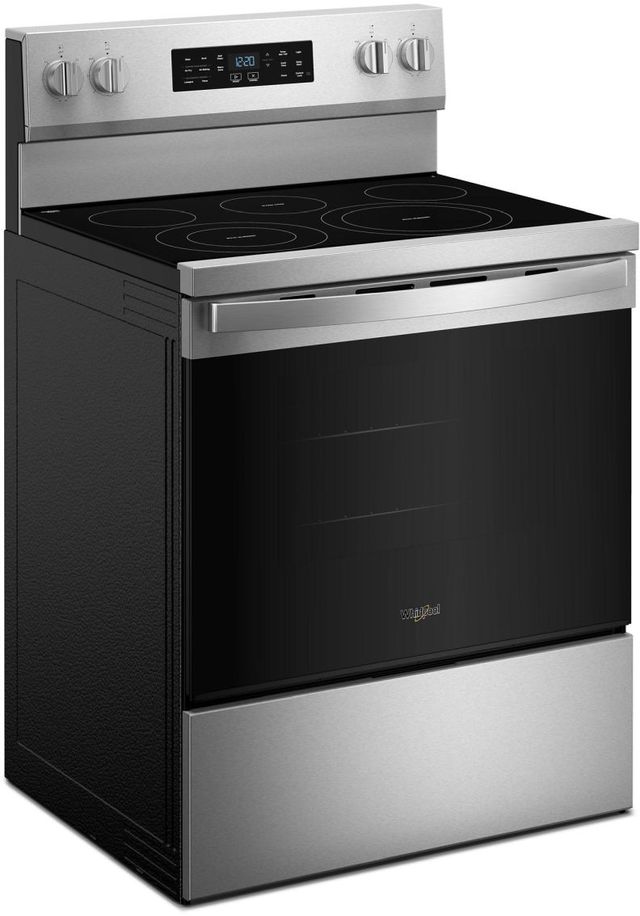Whirlpool® 30'' FingerPrint Resistant Stainless Steel Freestanding Electric Range with Air Cooking Technology-2