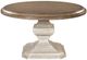 Riverside Furniture Elizabeth Antique Oak 54-inch Round Dining Table with Smokey White Base-0