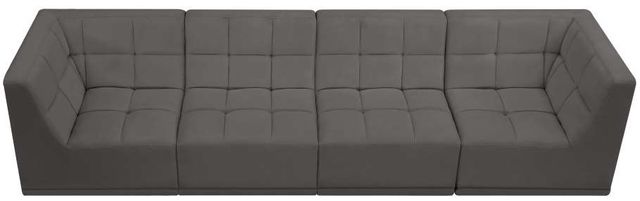Meridian Furniture Relax Grey Velvet 128" Modular Sofa-2
